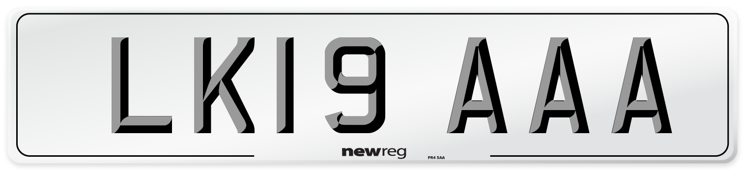 LK19 AAA Number Plate from New Reg